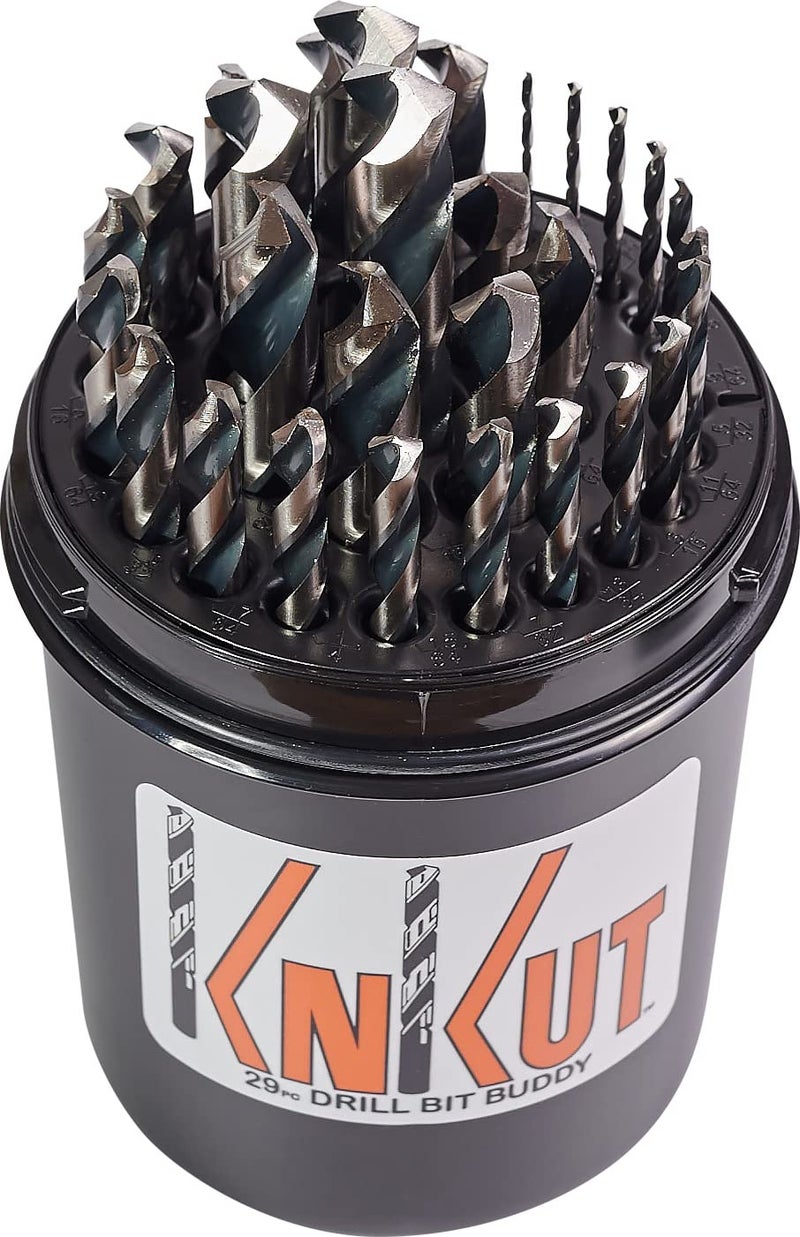 KnKut 29 Piece Drill Buddy Jobber Length Drill Bit Set with 3/8"" Reduced Shank - Image 3